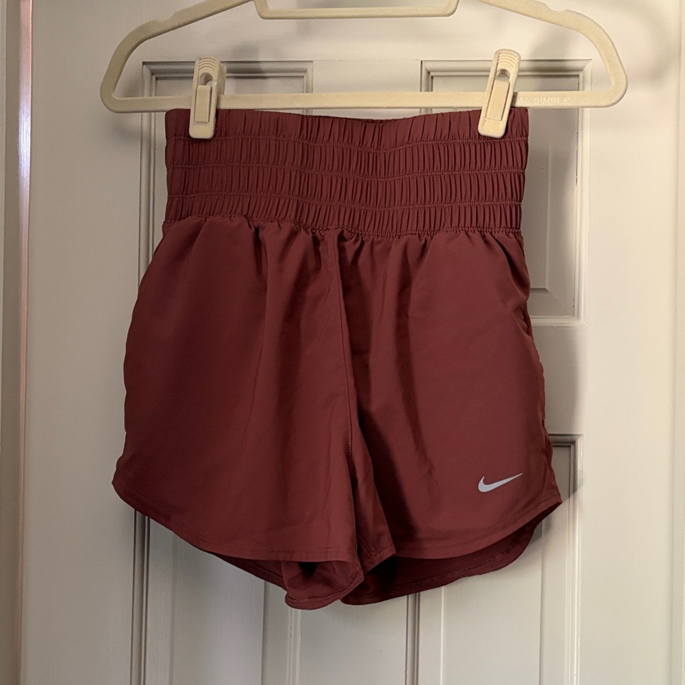 Nike Women’s High-Waist Rust Athletic Shorts
